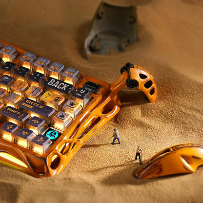 GravaStar Mercury K1 Pro バトルウォーンイエロー ワイヤレスキーボード（英語配列） 画像2
