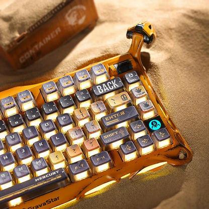 GravaStar Mercury K1 Pro バトルウォーンイエロー ワイヤレスキーボード（英語配列） 画像5
