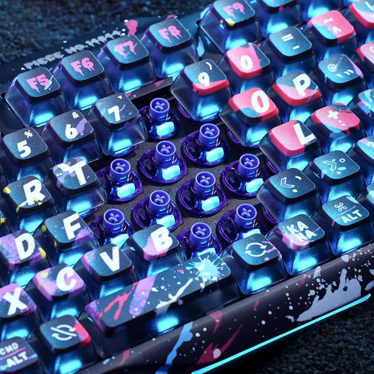 GravaStar Mercury V75 Pro ネオングラフィティ ワイヤレスキーボード（日本語配列） 画像4