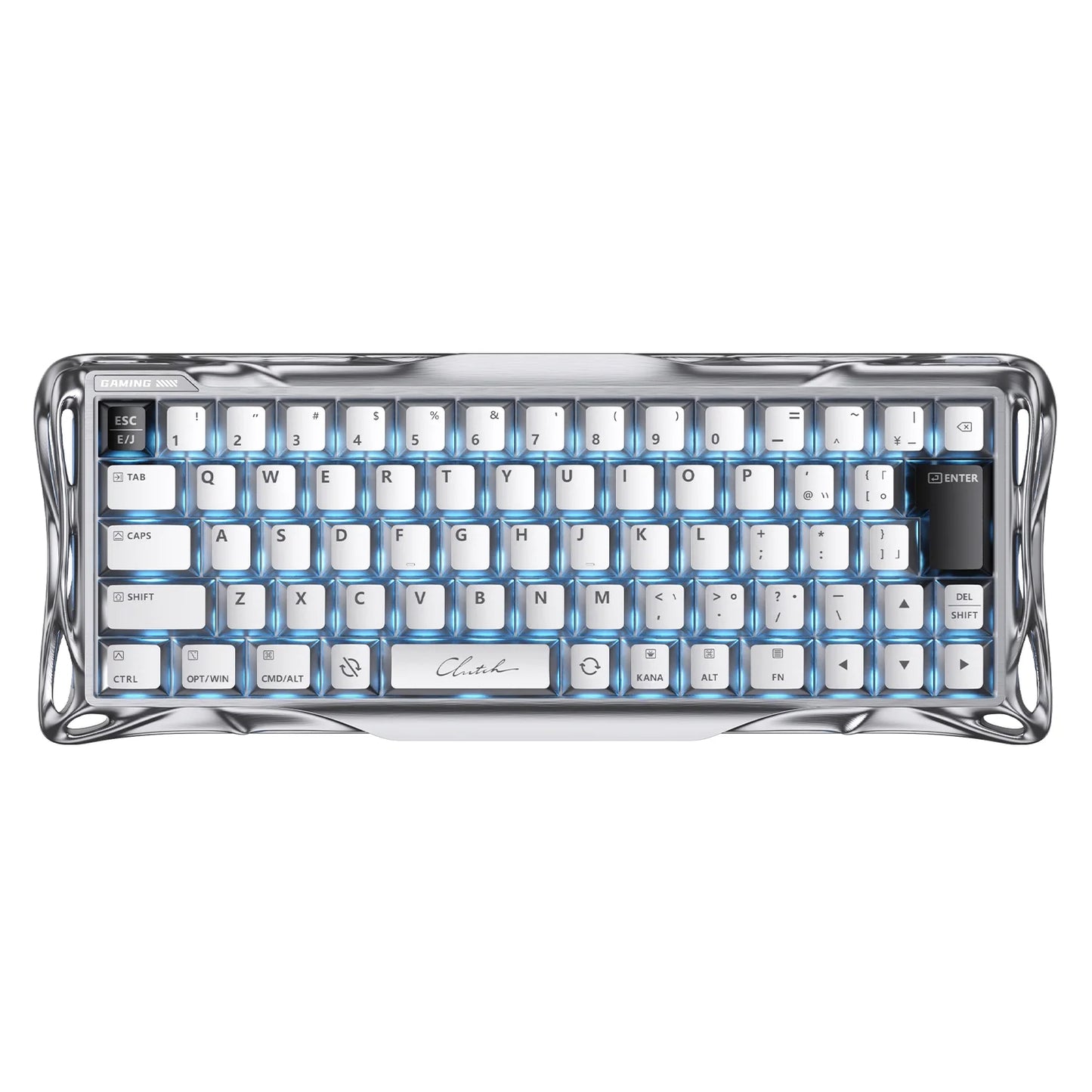 GravaStar Mercury V60 Pro クロームシルバー ワイヤレスキーボード（日本語配列） 画像1