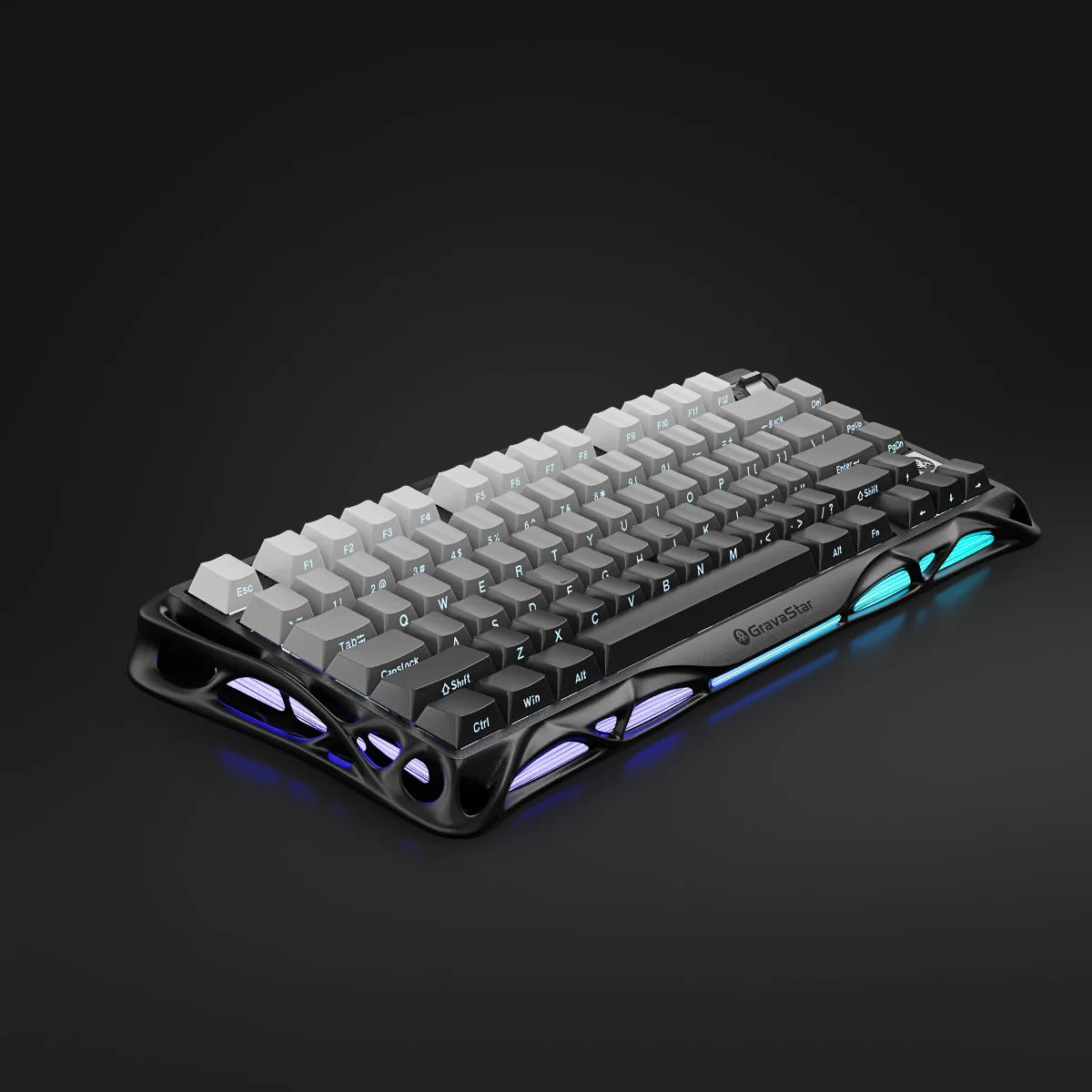 GravaStar Mercury K1 グラデーションブラック ワイヤレスキーボード（英語配列） 画像1