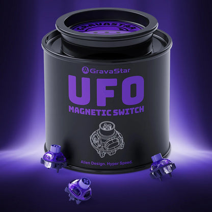 GravaStar UFO マグネティックスイッチ パープル 65個入り（ホール効果） 画像1