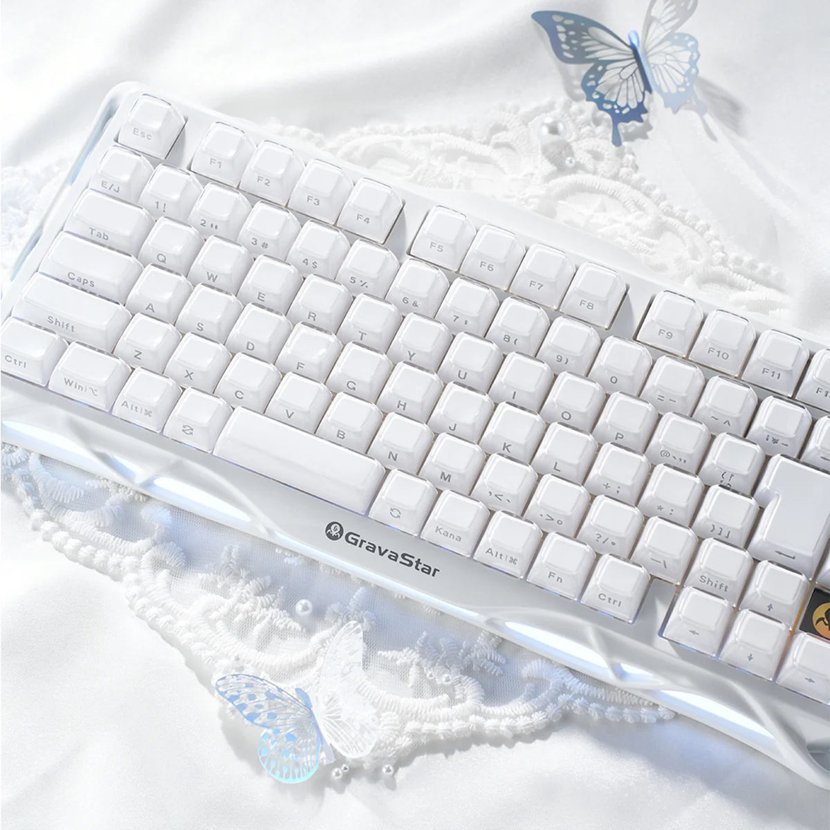GravaStar Mercury K1 オパールホワイト ワイヤレスキーボード（日本語配列） 画像4