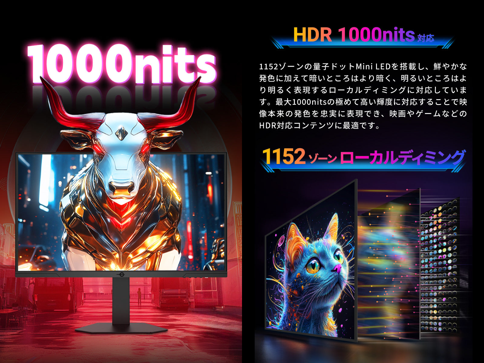 TITAN ARMY P275MS PRO 27型 WQHD 345Hz ゲーミングモニター｜NuNuPC