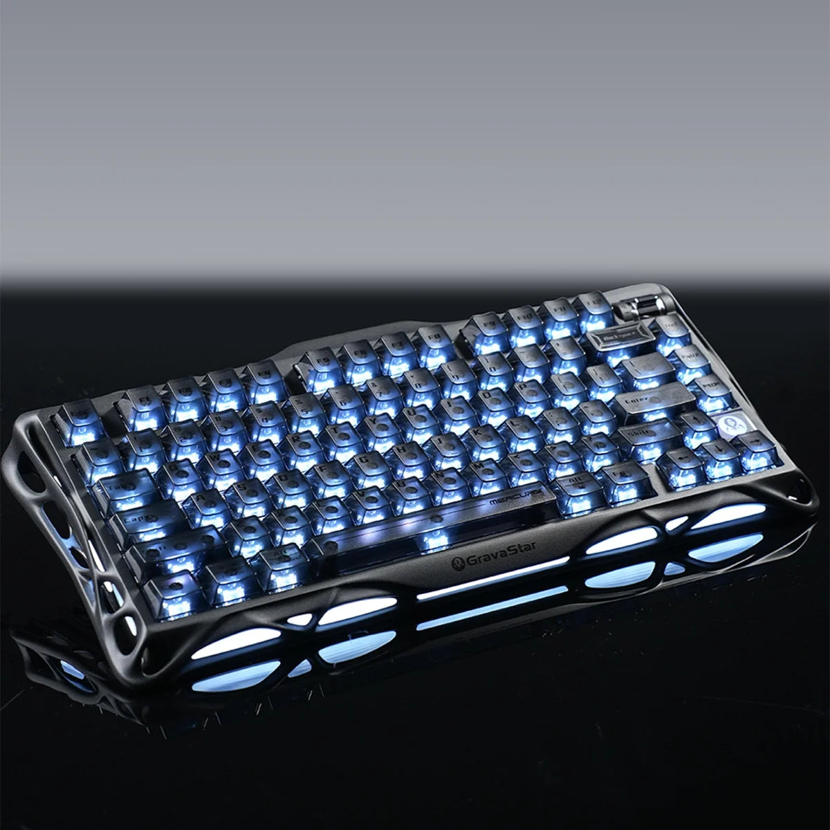 GravaStar Mercury K1 ステルスブラック ワイヤレスキーボード（英語配列） 画像1